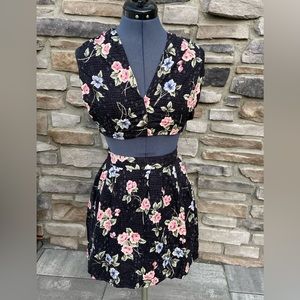 Two Piece Floral Halter & Skirt